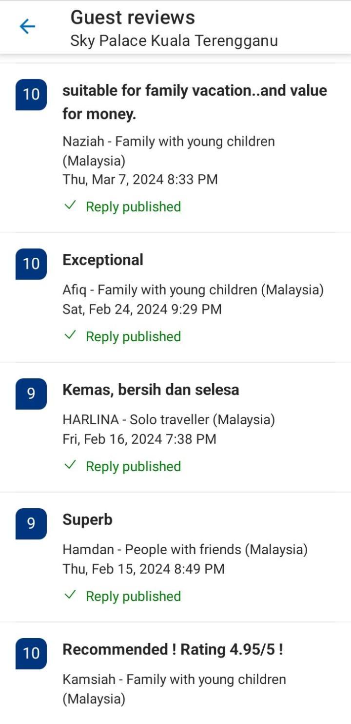 Sky Palace Kuala Terengganu Eksteriør billede